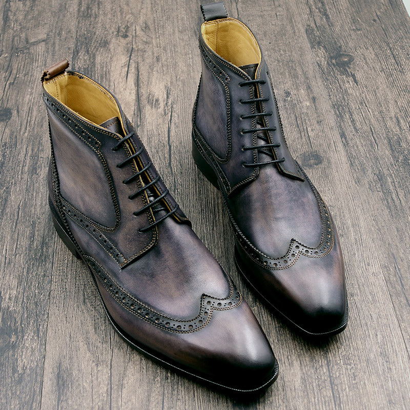 Cie A01 Wholesale Full Grain Calf Leather Lacing-Up Boots Men's Dress Boot