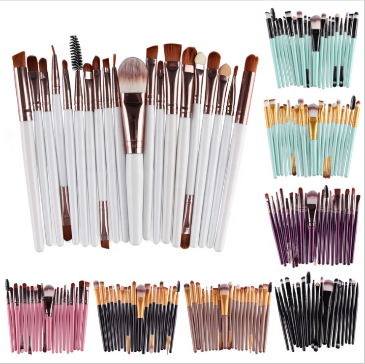 SENKA 20pcs Private Label Makeup Brush Set Pincel De Maquiagem White/Rose Gold Professional Makeup Sets Women Make Up Brush Kit - My Store