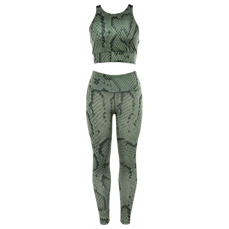 Custom Logo Polyester 2 Piece Fitness Yoga Set Activewear Sets for Women