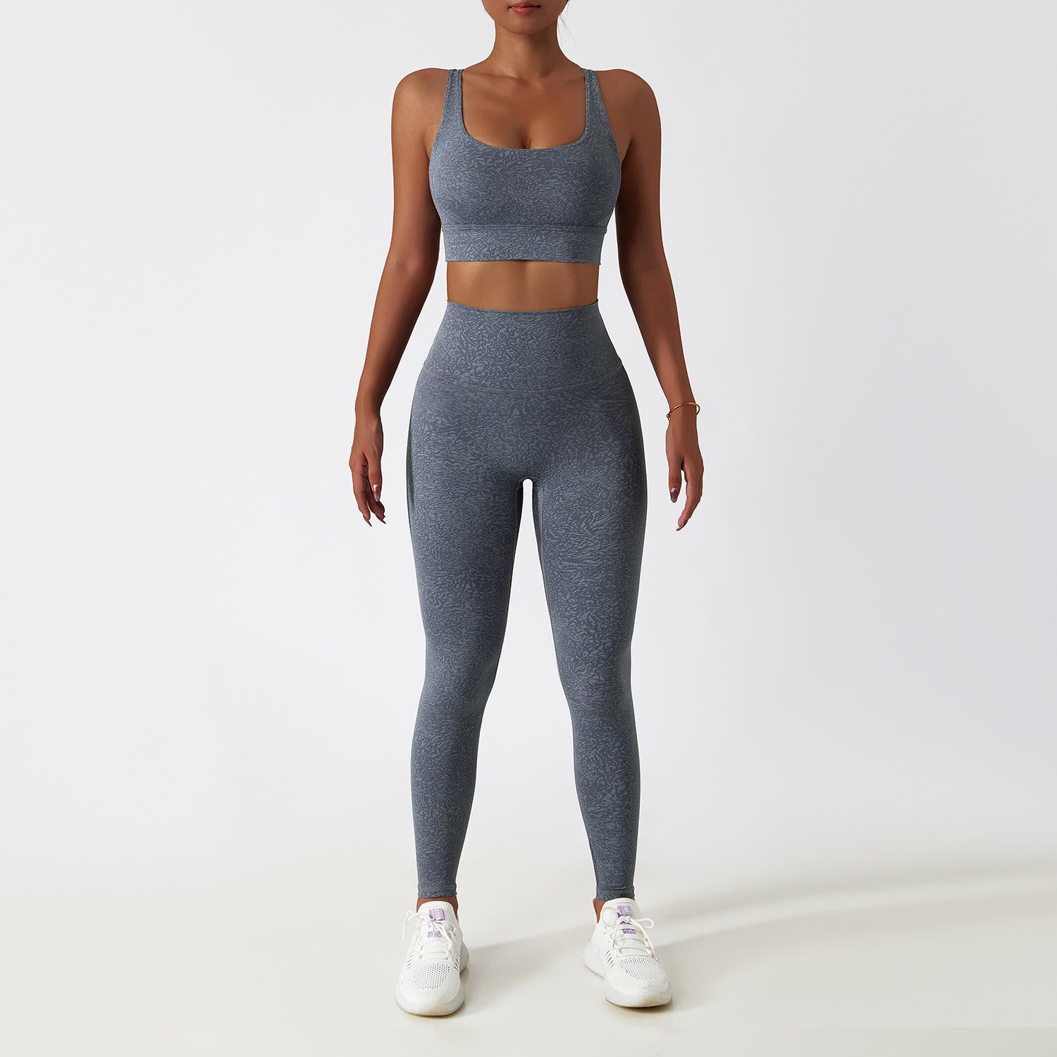 Women's 2 Piece Tracksuit Workout Outfits High Waist Leggings Stretch Sports Bra Yoga Activewear Set