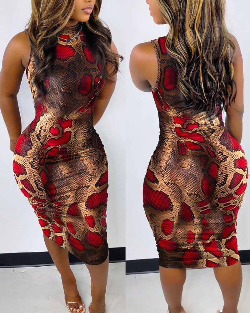 New Arrival Print Dress Women Dress Elegant Casual Dresses