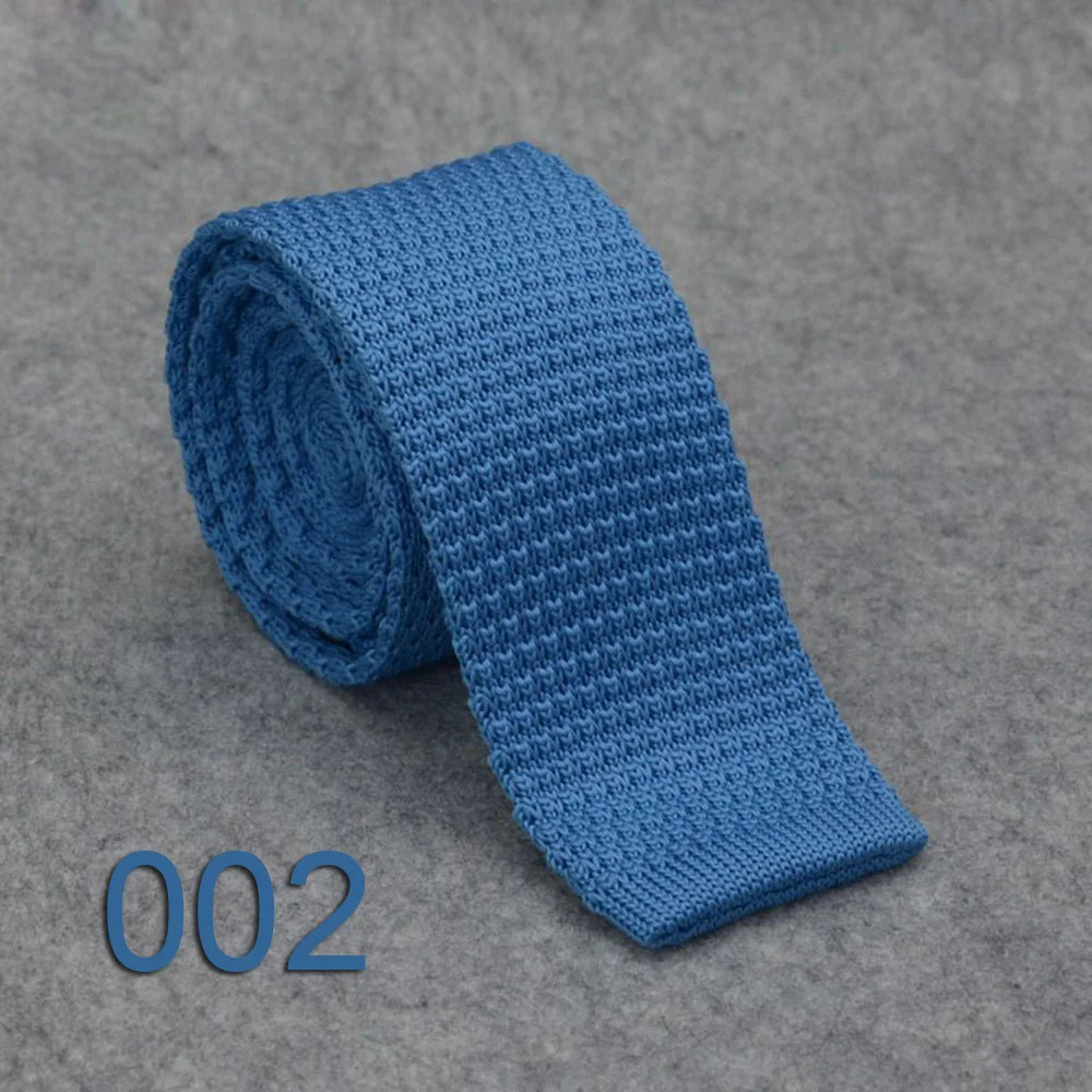 Wholesale Cheap Casual Black Knit Tie Cheap Silk Knitted Ties Men Plain Solid Men's Knit Ties