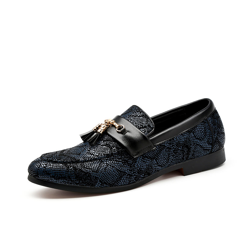 Italian Fashion Party Brand Luxury Dress+Shoe Loafers Leather Men Shoes Original