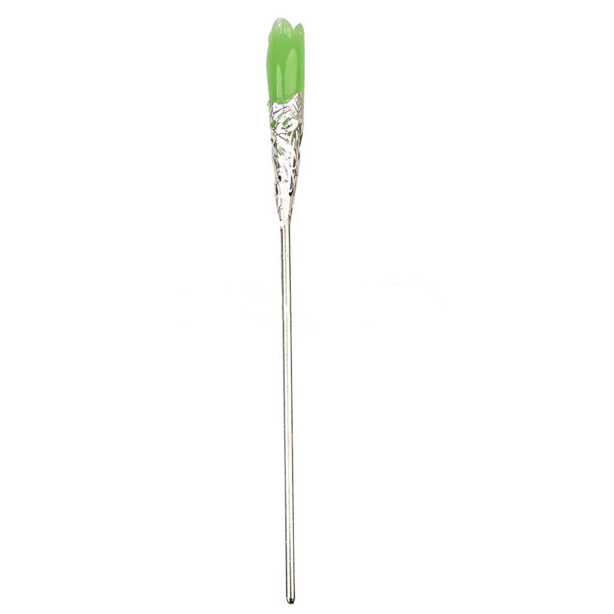 Lady Hair Clips Sticks Green Jade Chignon Chopstick Chinese Hairpins Women Hair Accessories