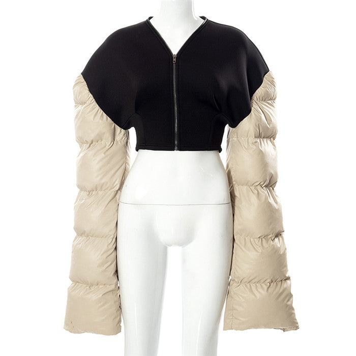 L633-Winter Clothes for Women Patchwork Womens Puffer Coats Jackets Bubble Coat