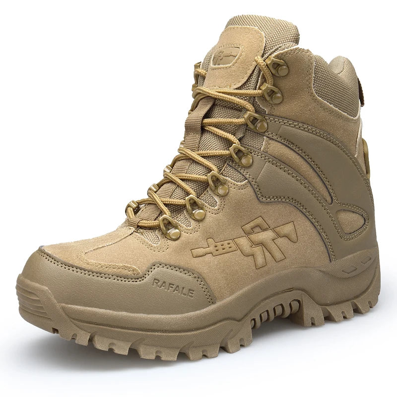 Brand Men's Boots Non-Slip Men Ankle Boots Winter Waterproof Men's Work Boots Men Motorcycle Boots Outdoor Desert Ankle Boots