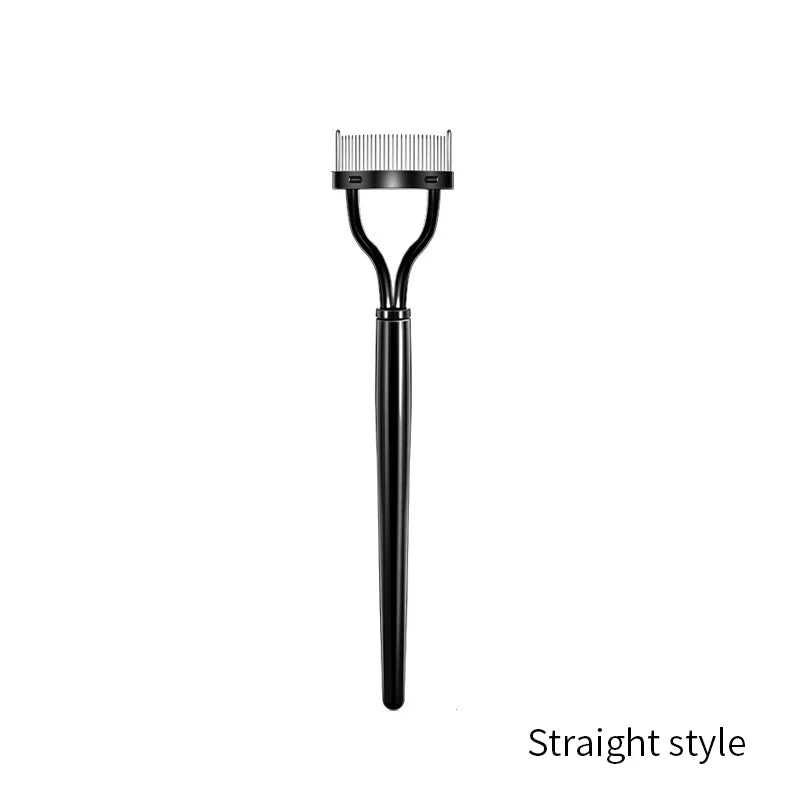Eyelash Separator Metal Teeth Straight Eyelash Curler Beauty Makeup Stainless Eyelash Brush Comb Mascara Curl Makeup Tool - My Store