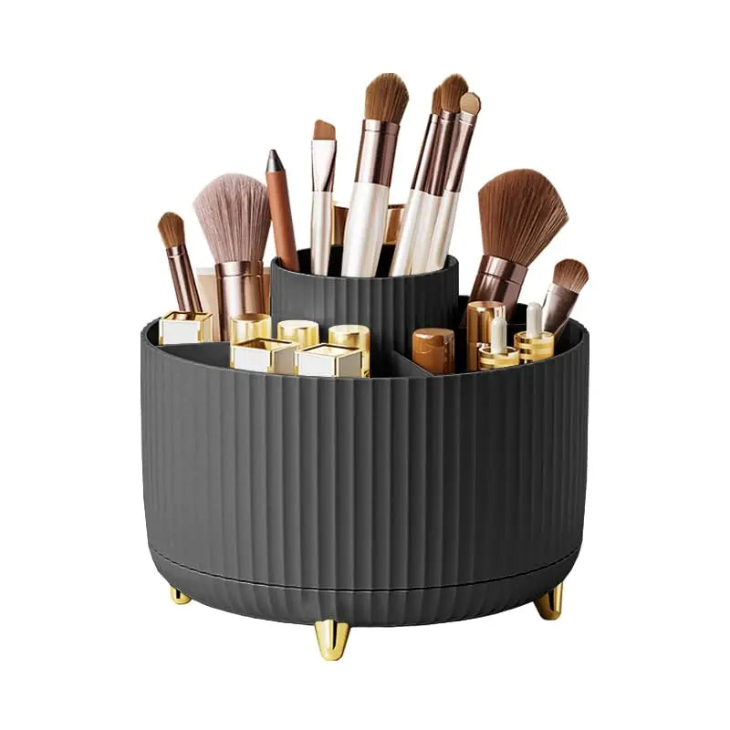 360 Rotating Makeup Desktop Cosmetic Storage Box Organizer Large Capacity for Bathroom Portable Lipstick Makeup Brush Pen Holder - My Store