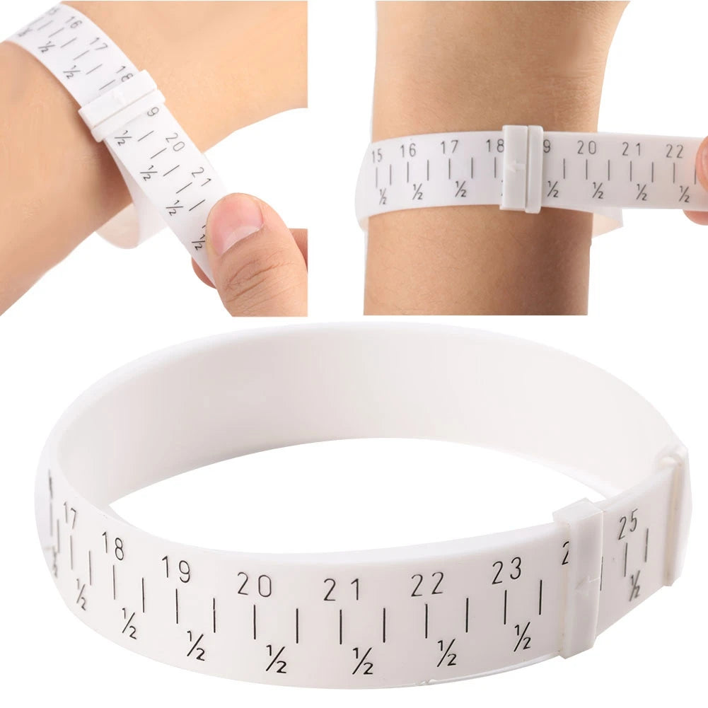 1Pc ABS Plastic Bracelet Bangle Gauge Sizer Jewelry Measure Wrist Size Tool 15-25cm Jewellery Bracelet Making Tools for Jewelers