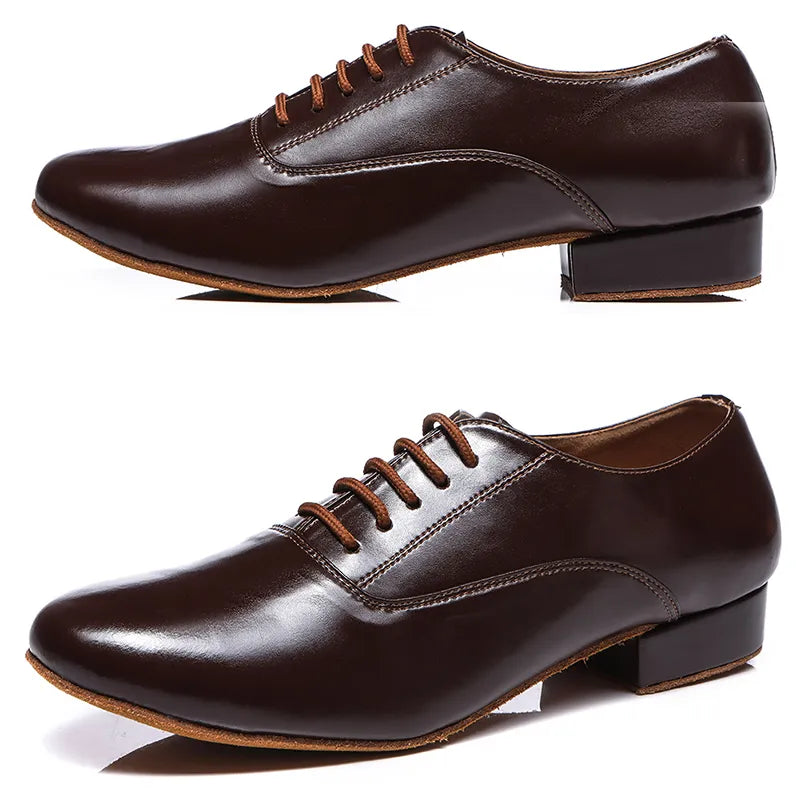 Ballroom Dance Shoes for Men Standard Modern Soft Bottom Latin Shoes Low Heel Smooth Swing Salsa Tango Waltz Dancing Shoe