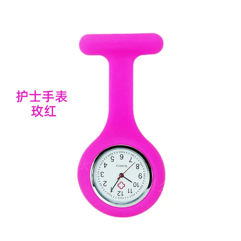 Mini Cute Pocket Watches Silicone Nurse Watch Brooch Tunic Fob Watch With Free Battery Doctor Medical Unisex Watches Clock