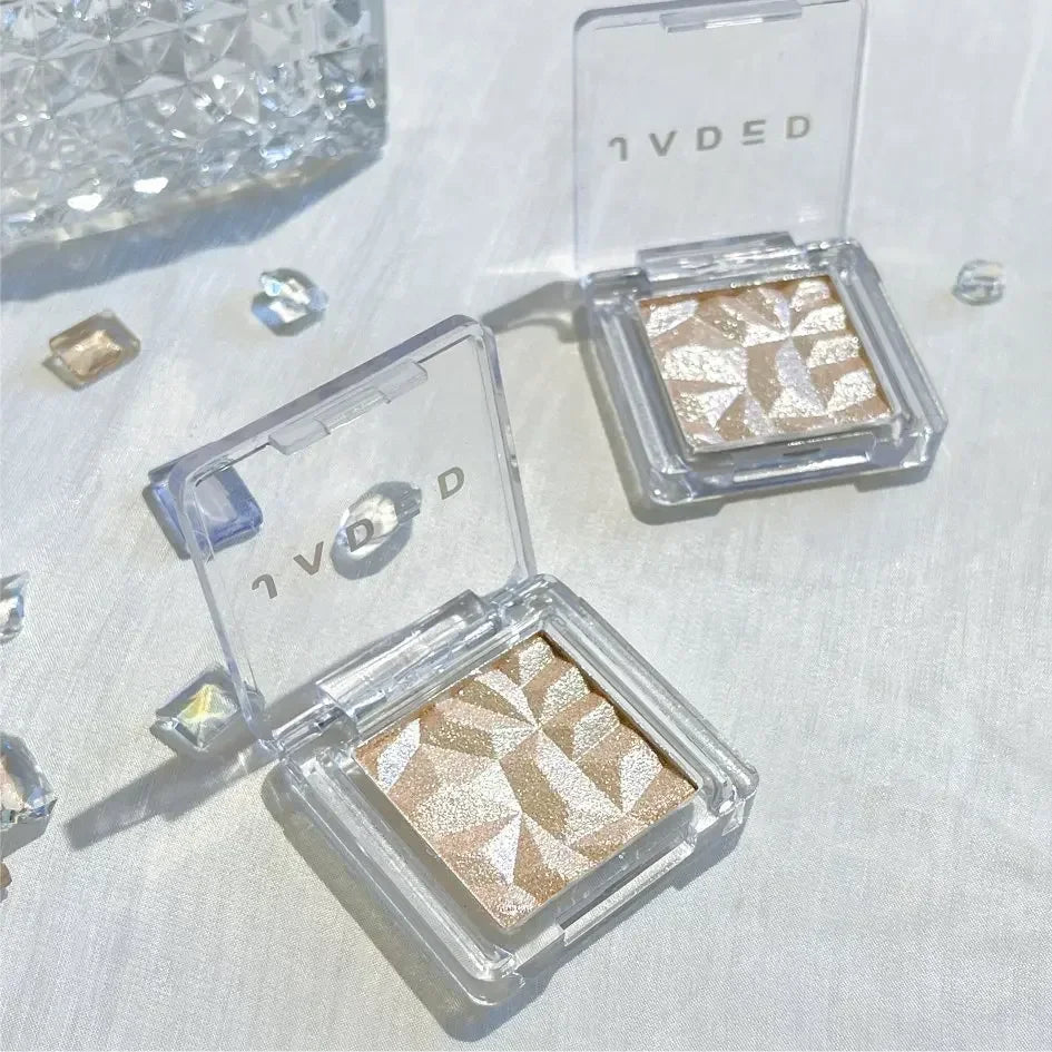 1PC Monochrome Glitter Fairy Highlighter Makeup Palette Diamond Moonlight High Gloss Powder Face Contour Crystal Brighten Makeup - My Store