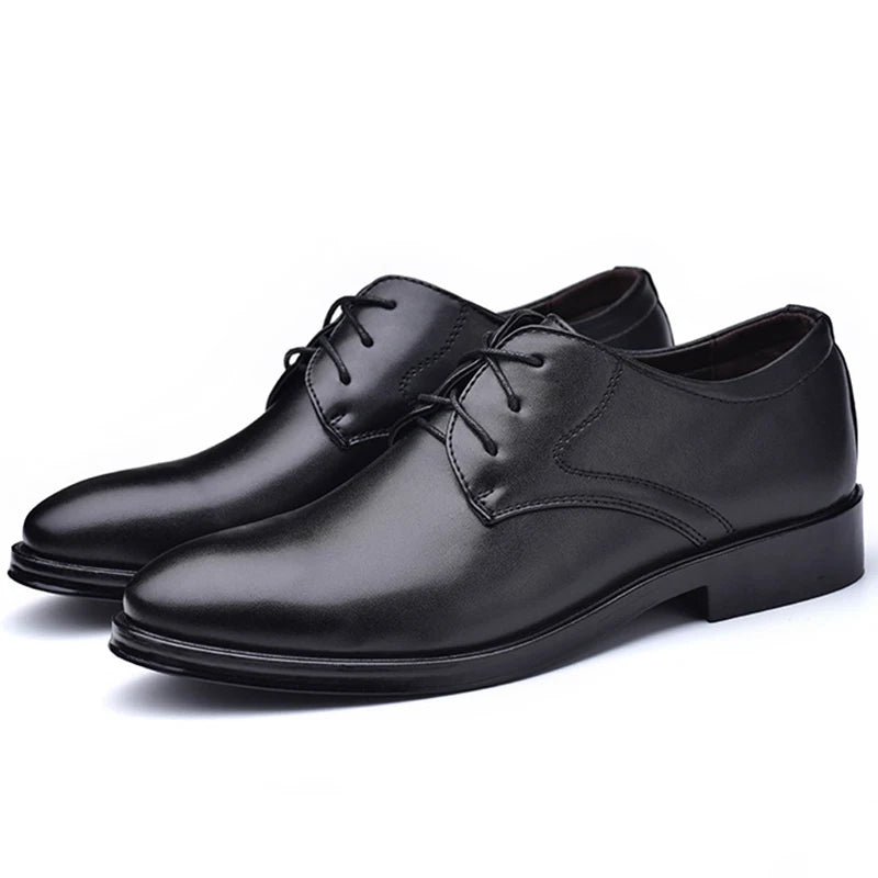 Men's Shoes Black Leather Formal Shoes for Men Oxfords Male Wedding Party Office Business Shoe Man Zapatos De Hombre Plus Size