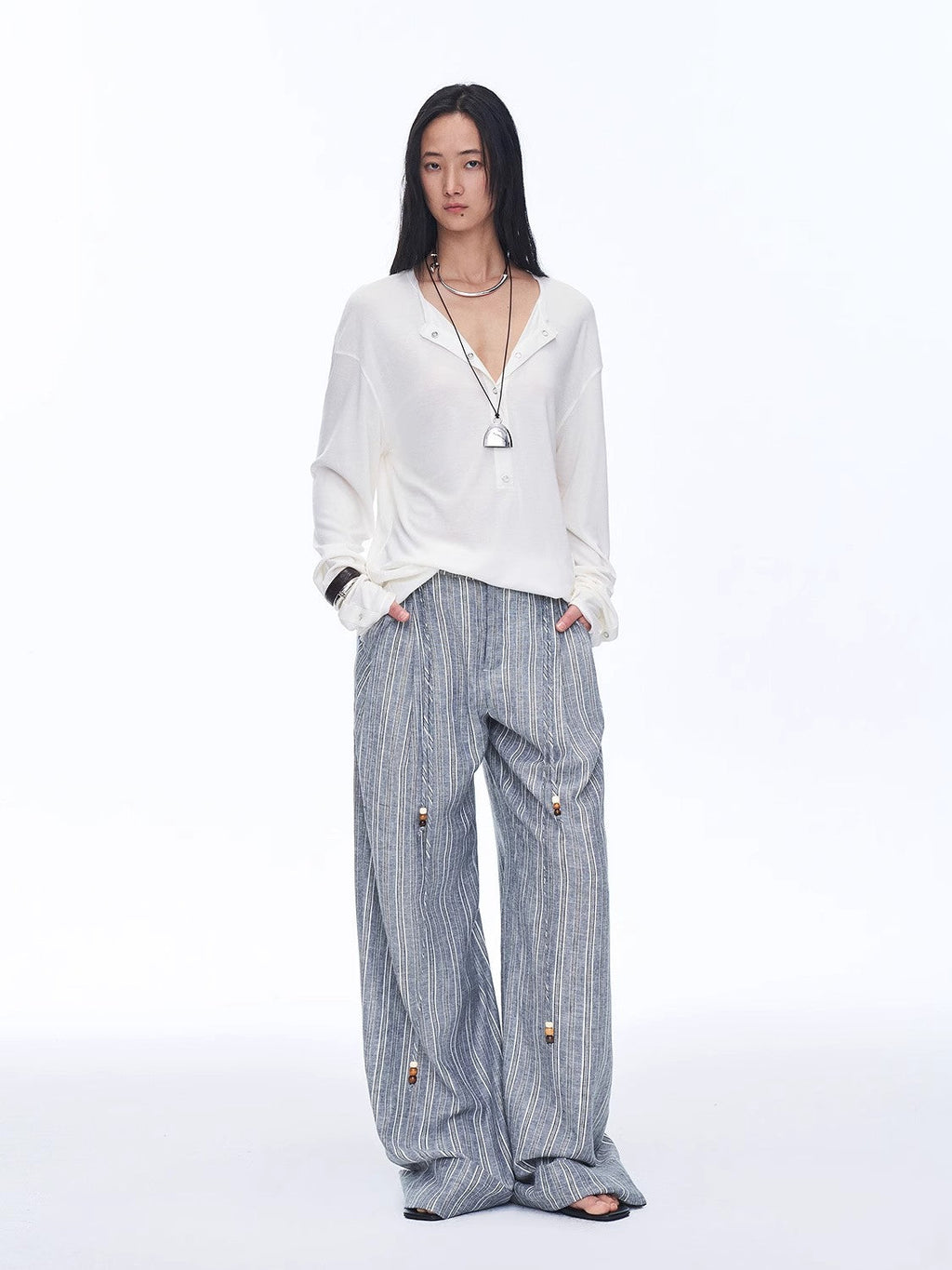 Retro Style Linen Wide-Leg Casual Pants"Free Afterglow"