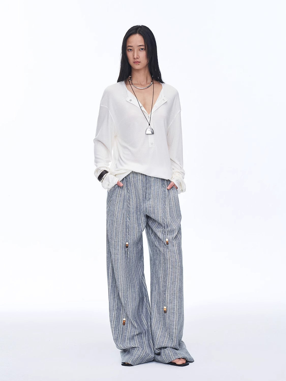 Retro Style Linen Wide-Leg Casual Pants"Free Afterglow"
