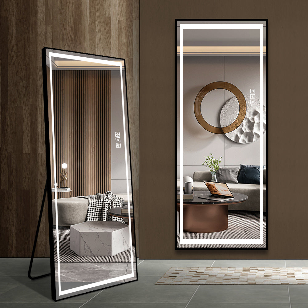 LED Mirror Full Length Mirror With Lights Wide Standing Tall Full Size Mirror for Bedroom Giant Full Body Mirror Large F
