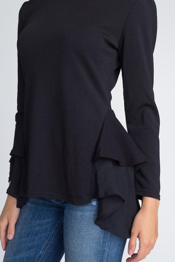 Women's Long Sleeve Ruffle Top - My Store