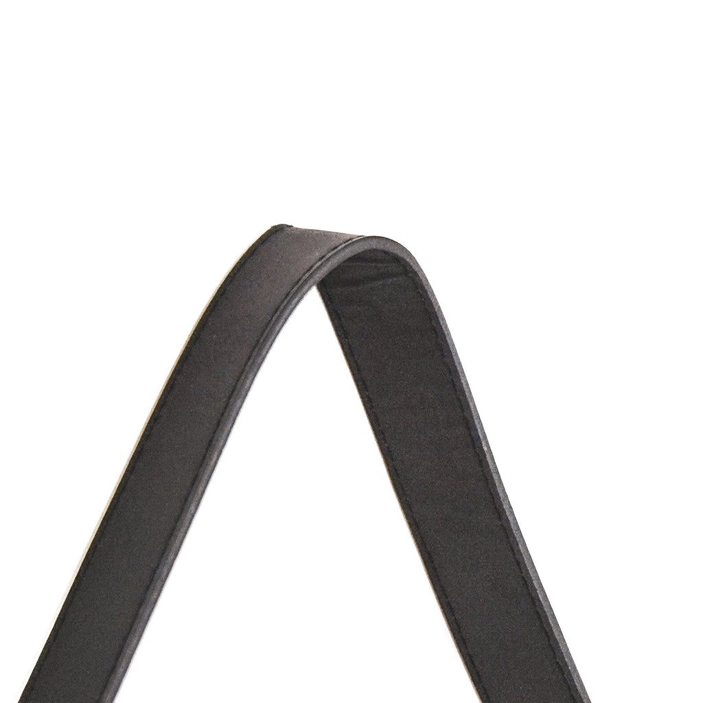 Mirror - Round Wall Mirror - Leather/Metal - Black - Ø50cm - My Store