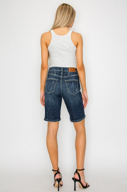HIGH RISE BERMUDA JEANS - My Store