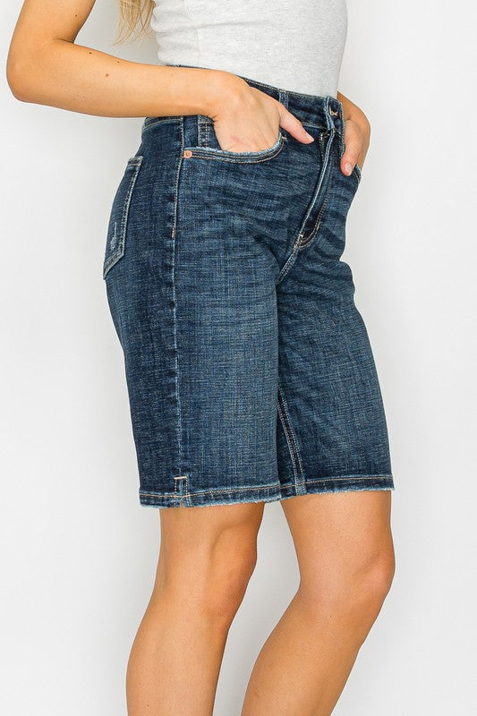 HIGH RISE BERMUDA JEANS - My Store