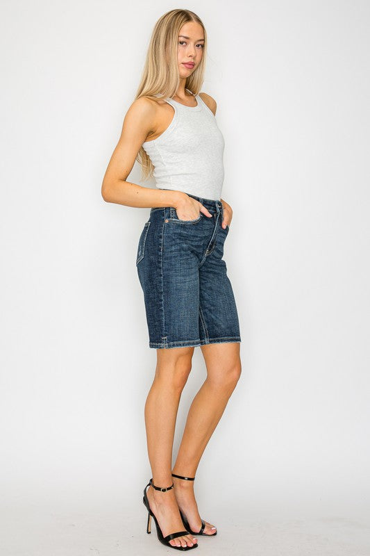 HIGH RISE BERMUDA JEANS - My Store