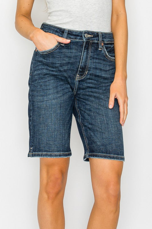HIGH RISE BERMUDA JEANS - My Store