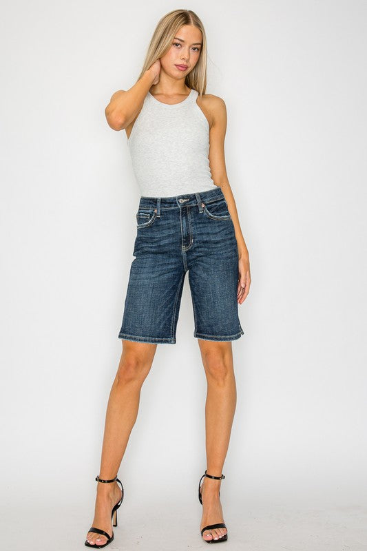 HIGH RISE BERMUDA JEANS - My Store
