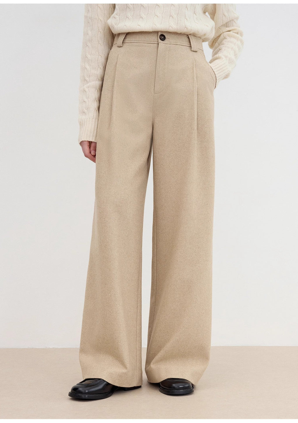 "Leisure Moments" Classic Low-Waisted Loose Casual Straight Pants Exquisite Fashion Sense Casual Pants for Women