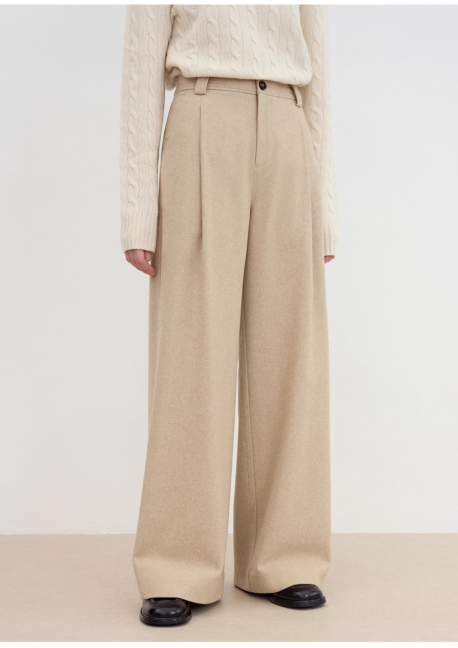 "Leisure Moments" Classic Low-Waisted Loose Casual Straight Pants Exquisite Fashion Sense Casual Pants for Women
