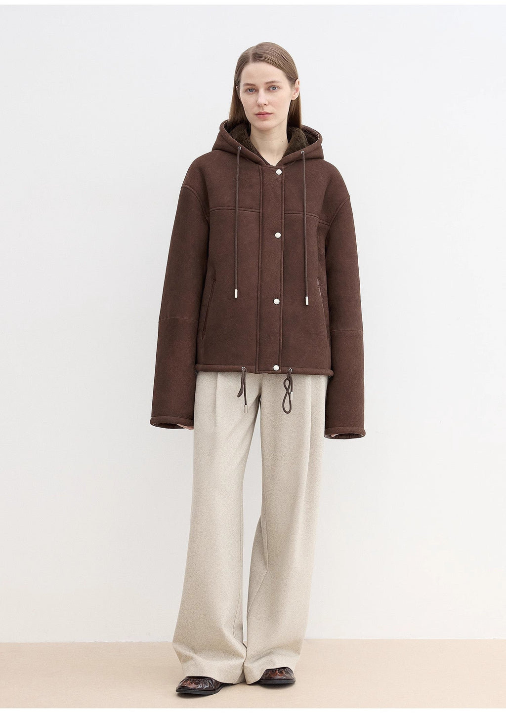 "Leisure Moments" Classic Low-Waisted Loose Casual Straight Pants Exquisite Fashion Sense Casual Pants for Women