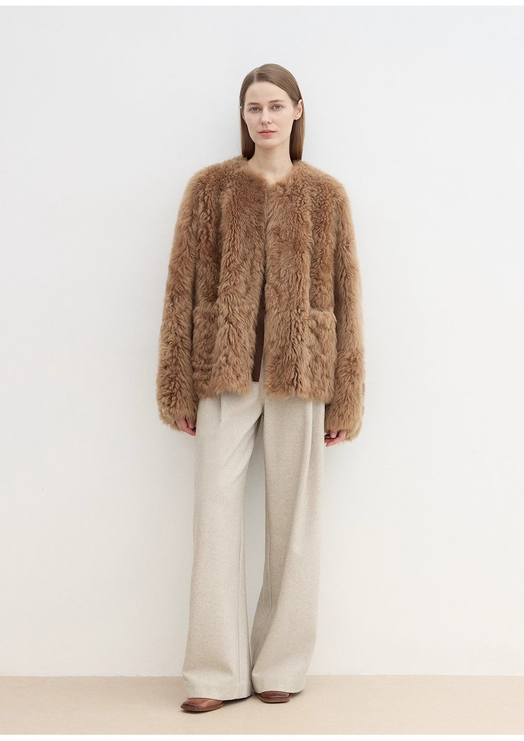 "Leisure Moments" Classic Low-Waisted Loose Casual Straight Pants Exquisite Fashion Sense Casual Pants for Women