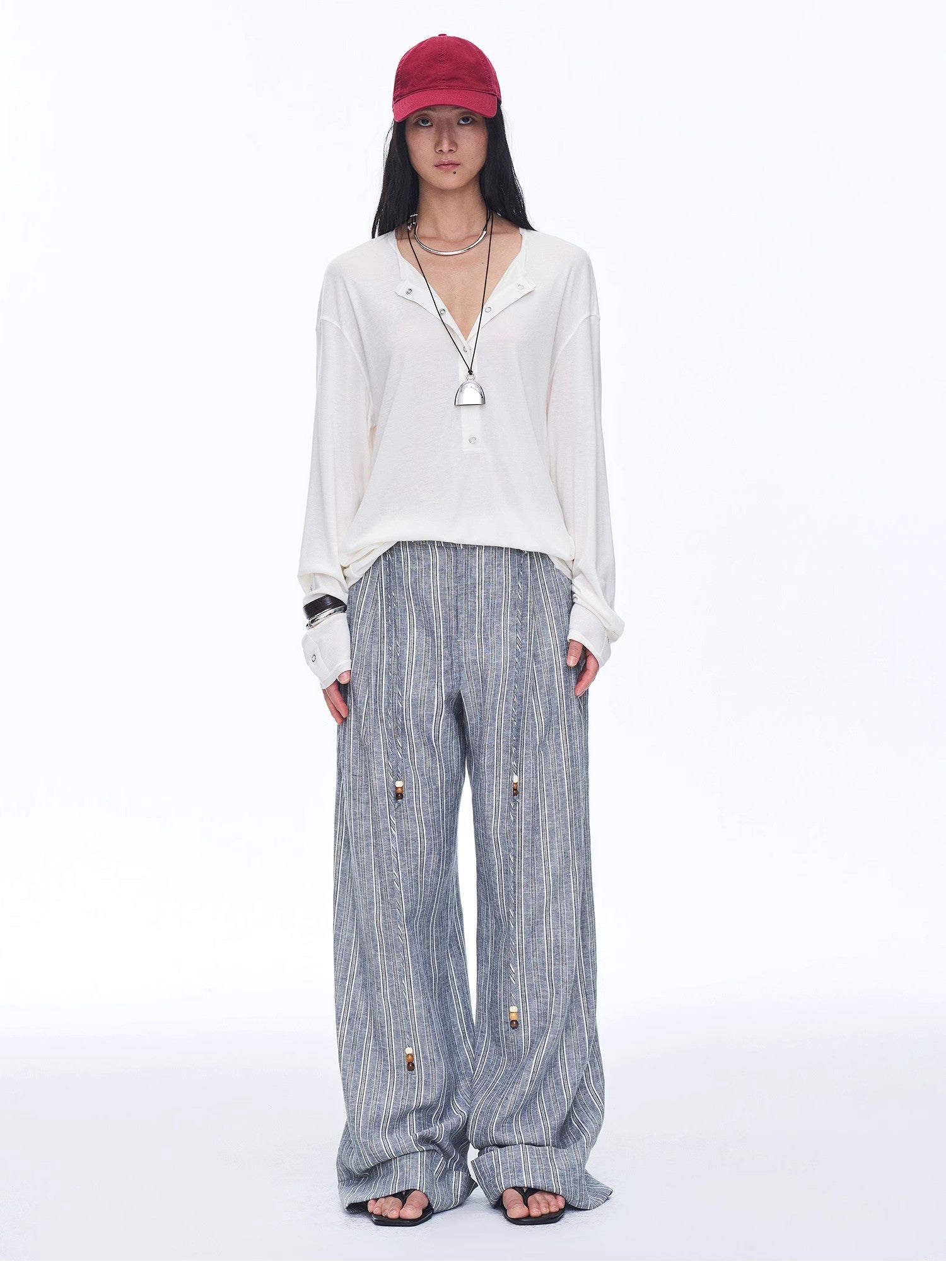 Retro Style Linen Wide-Leg Casual Pants"Free Afterglow"