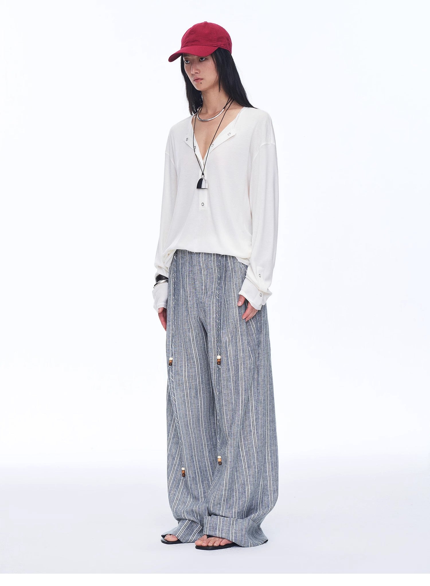 Retro Style Linen Wide-Leg Casual Pants"Free Afterglow"