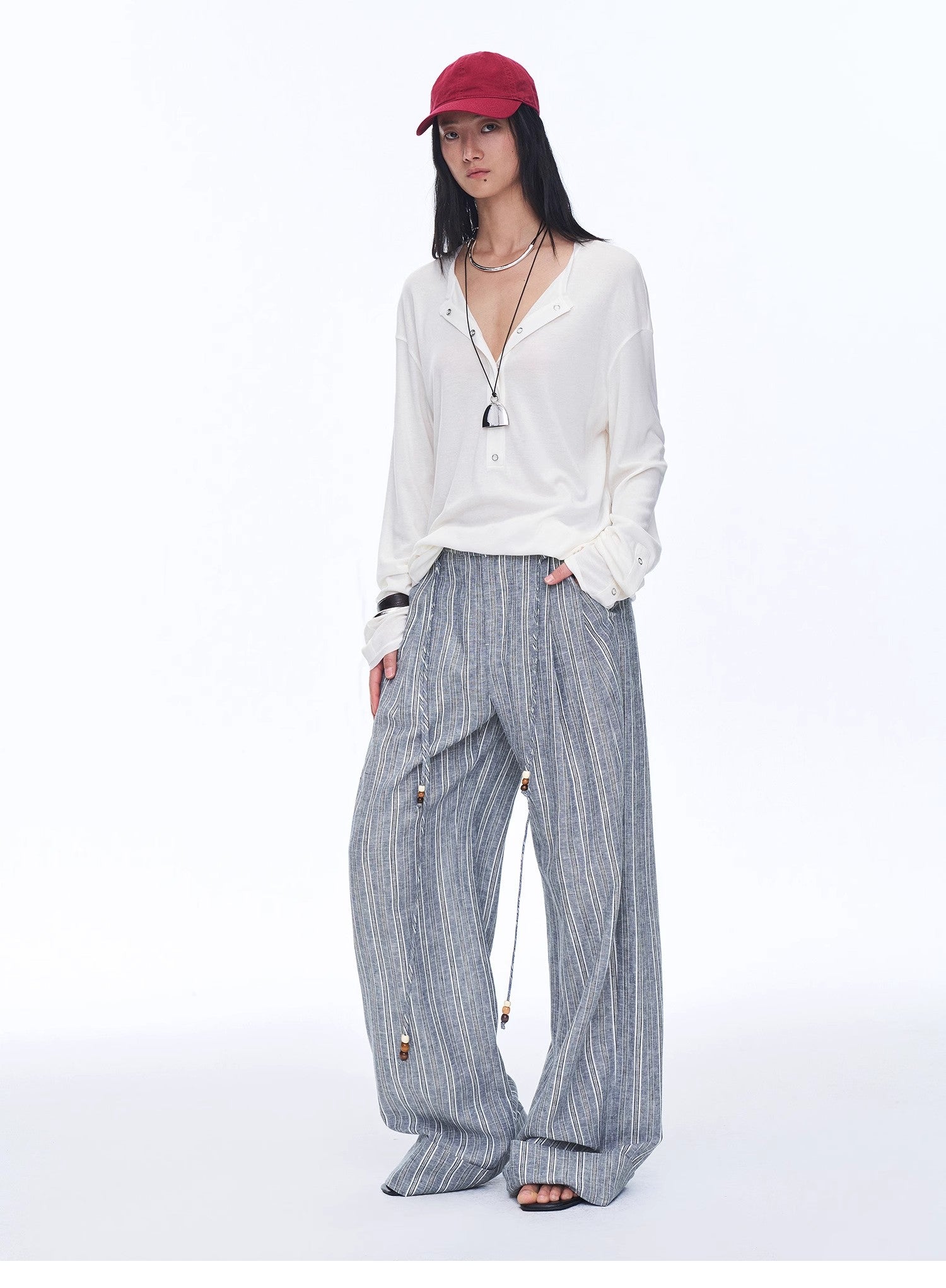 Retro Style Linen Wide-Leg Casual Pants"Free Afterglow"