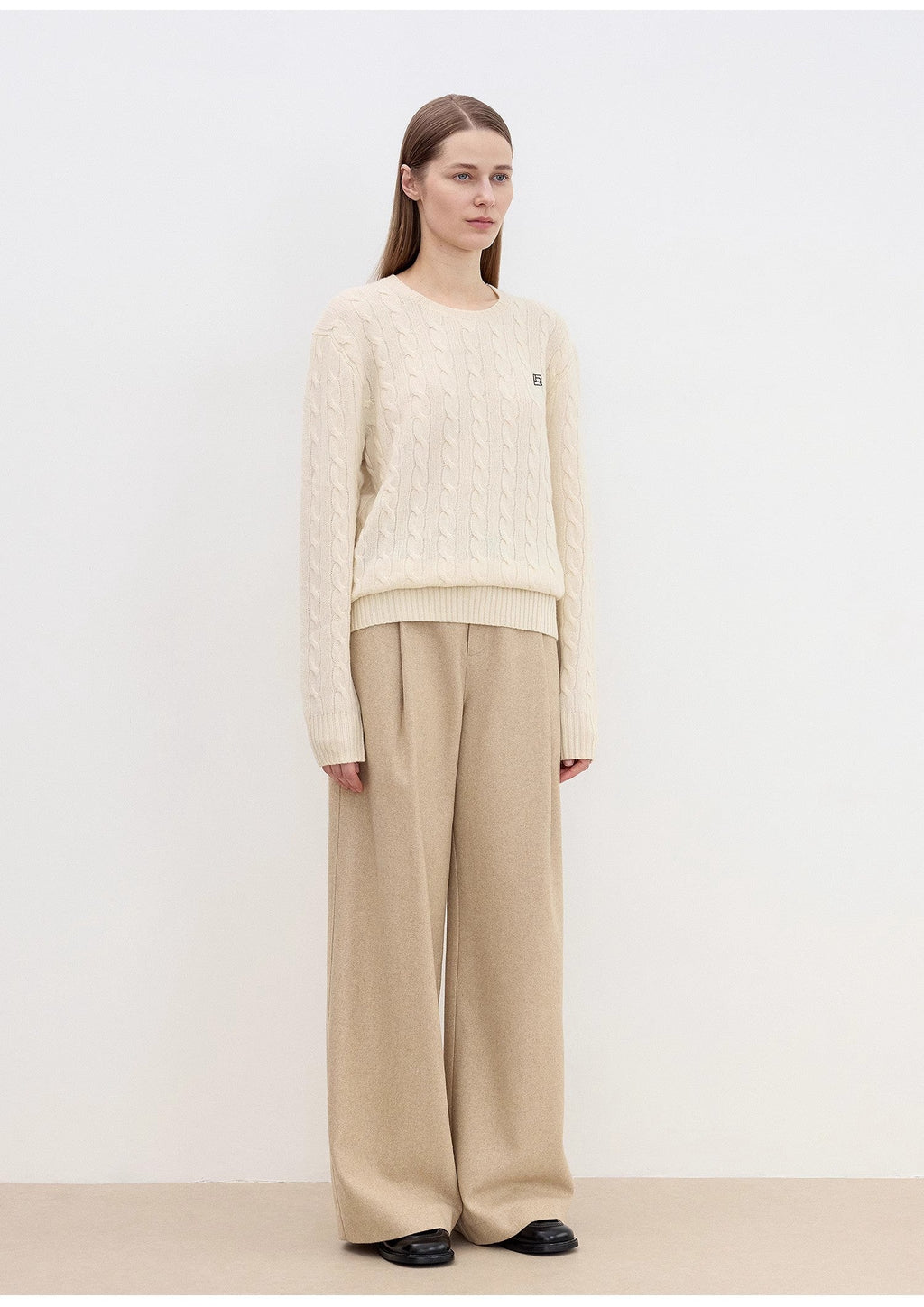 "Leisure Moments" Classic Low-Waisted Loose Casual Straight Pants Exquisite Fashion Sense Casual Pants for Women