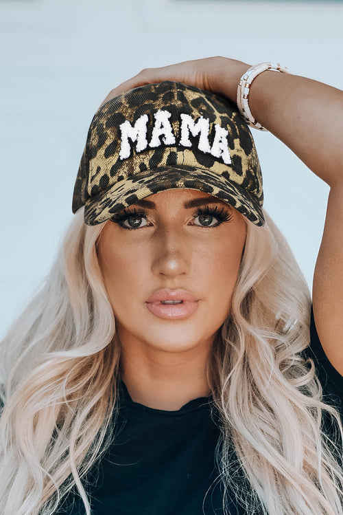 Leopard MAMA Embroidered Leopard Baseball Cap - My Store