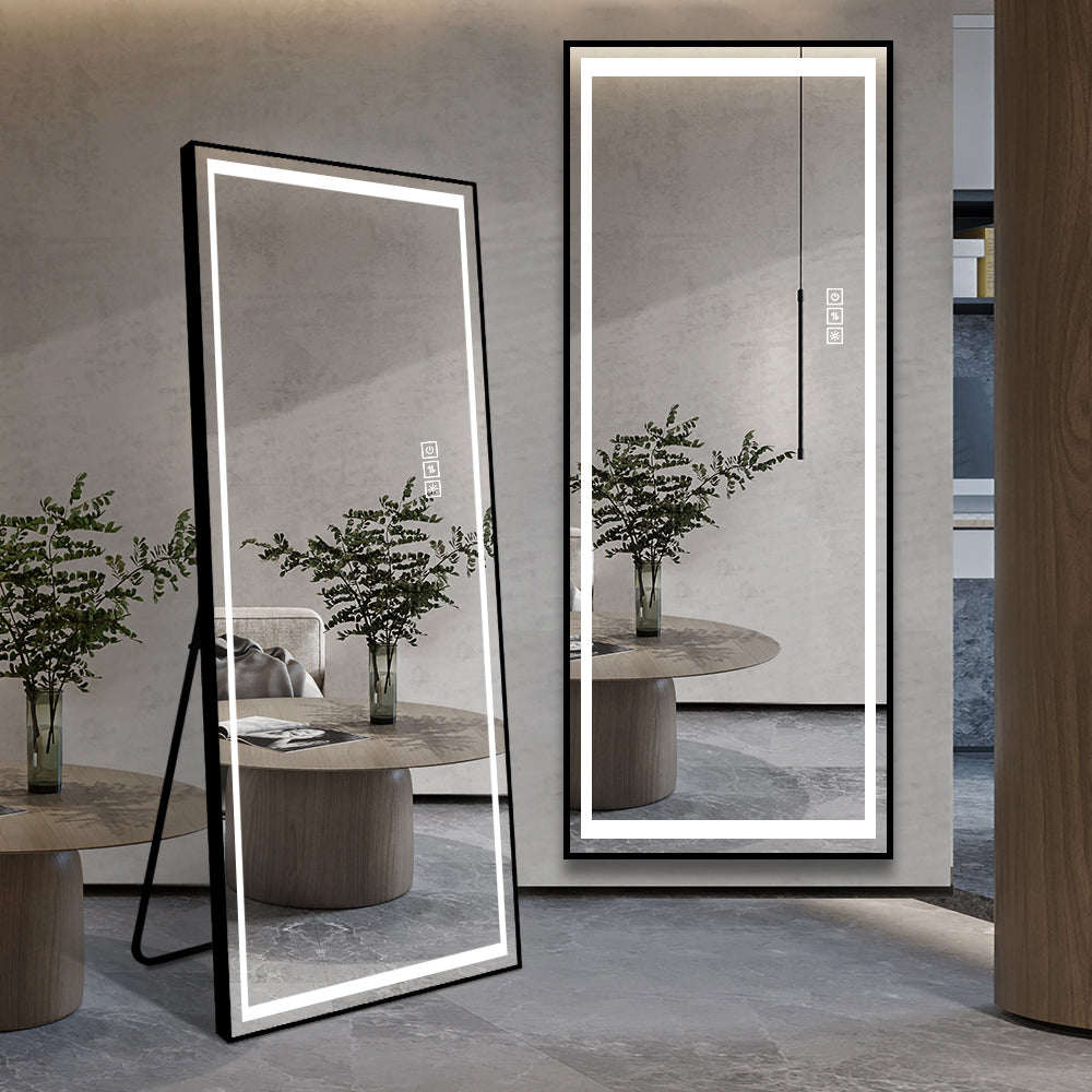 LED Mirror Full Length Mirror With Lights Wide Standing Tall Full Size Mirror for Bedroom Giant Full Body Mirror Large F