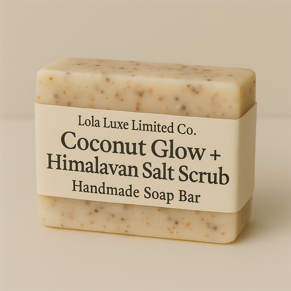 Coconut Glow + Himalayan Salt Scrub Handmade Soap Bar 🌿✨ - My Store
