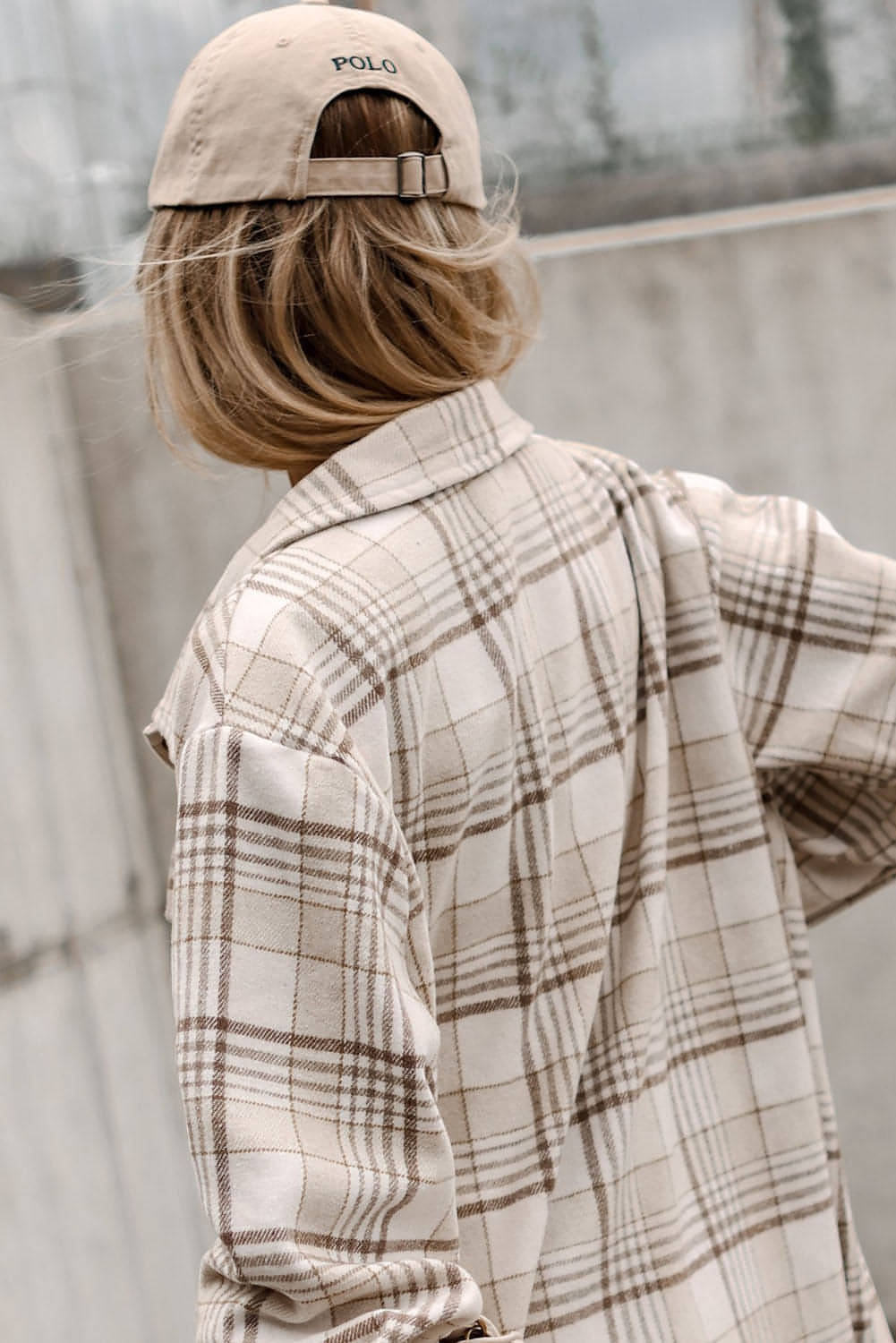Khaki Plaid Removable Hood Buttoned Shacket Sto - My Store