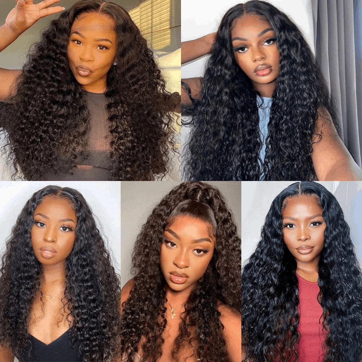 Brazilian Water Wave Clip in Extensions 100% Human Hair Full Head Hair Extension for Women Easy to Use Hair Clips Hair Natural