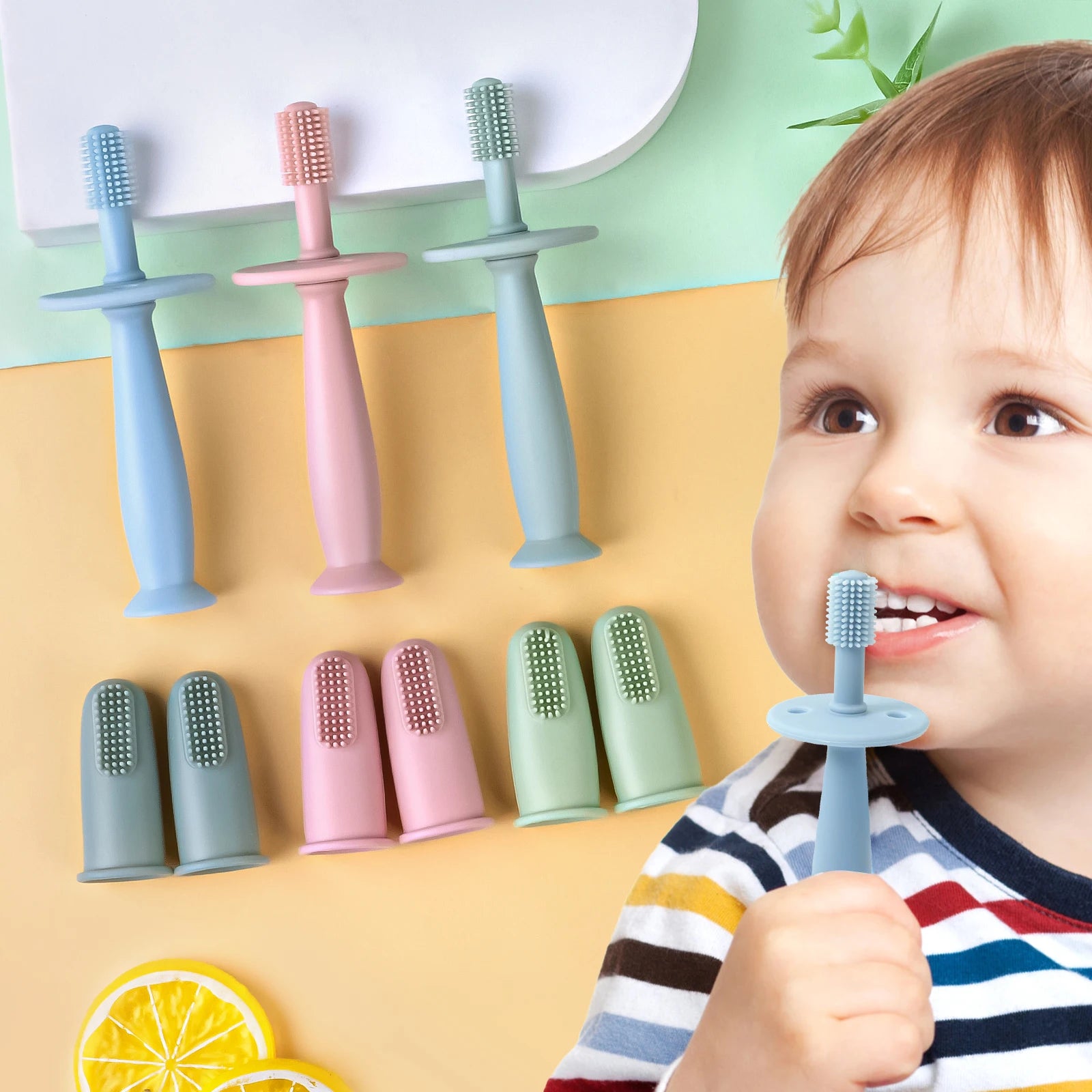 3pcs Baby Finger Toothbrush Soft Cleaning Toothbrush for Kids  BPA Free Oral Health Care for Infant Gentle Protect Babie