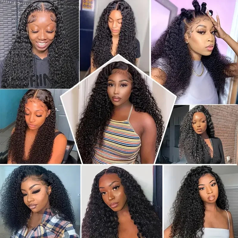 Brazilian Clip-In Extensions Natural Human Hair Full Head Hair Extension for Women Deep Wave and Easy to Use Hair Clips Hair