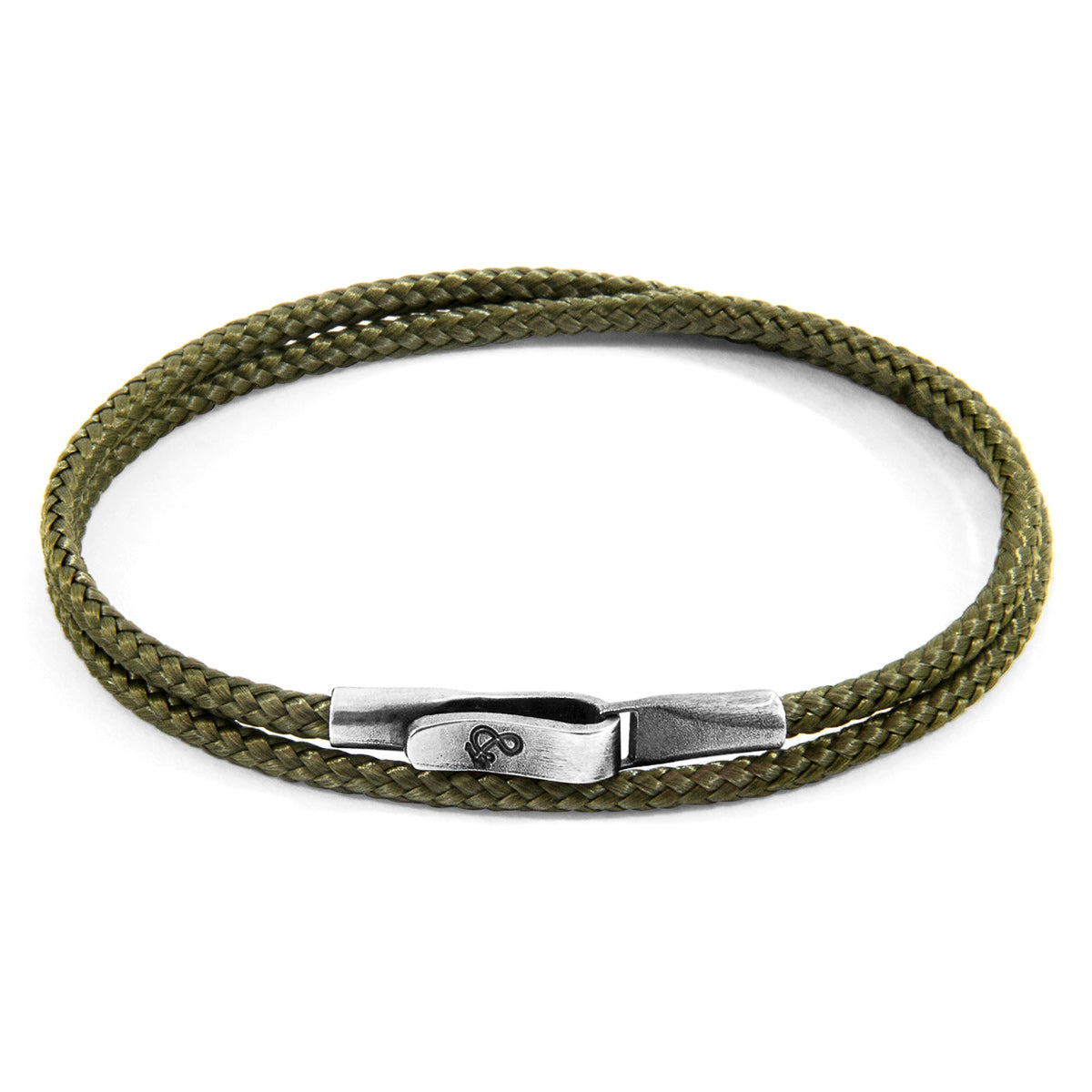 Khaki Green Liverpool Silver and Rope Bracelet - My Store