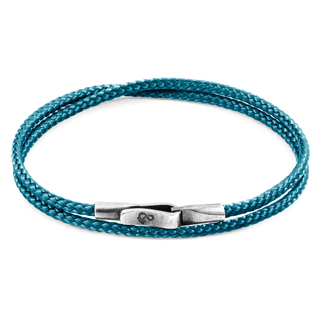 Ocean Blue Liverpool Silver and Rope Bracelet - My Store