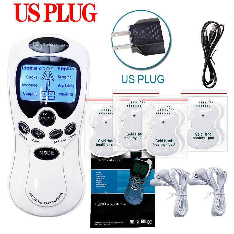 8 Electrode Health Care Tens Acupuncture Electric Therapy Massageador Machine Pulse Body Slimming Sculptor Massager Apparatus