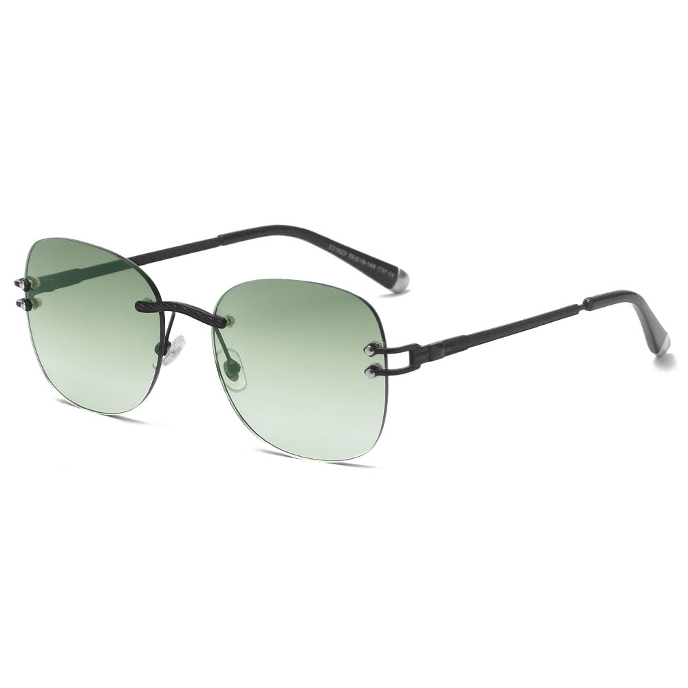 HBK 2022 Fashion Rimless Glasses Frames Luxury Frameless Sun Glasses Sunglass Woman 2021 Rimless Sunglasses Mens