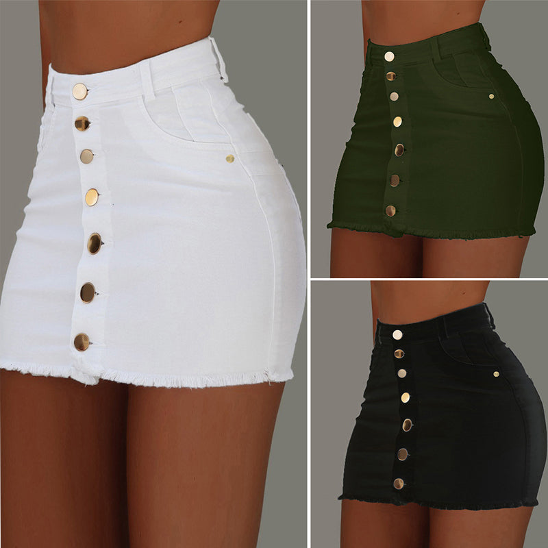 Summer Women's Skirts Pencil Mini Denim Jean Skirt