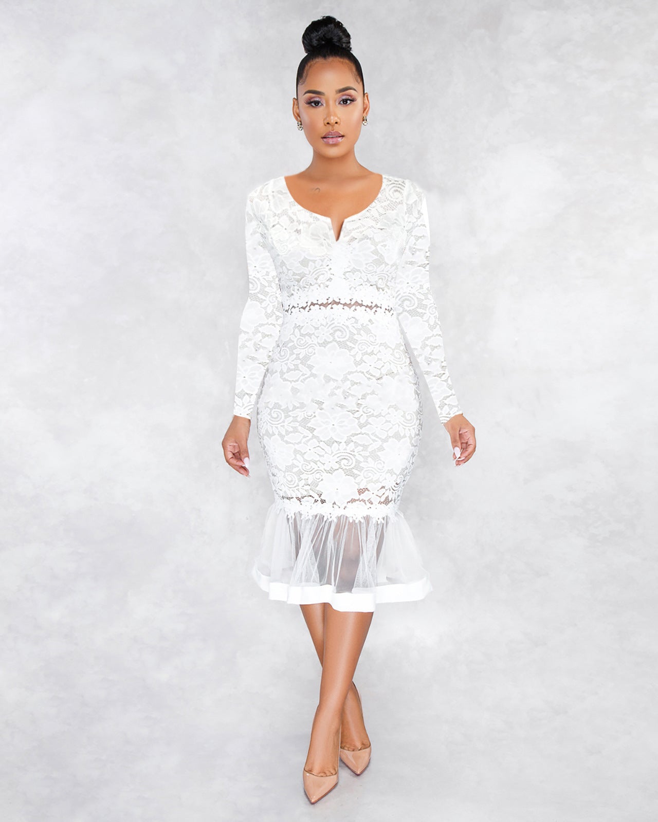 Q21W920 Lace Mermaid Dress Party Evening Classy Dresses Party Dresses Women