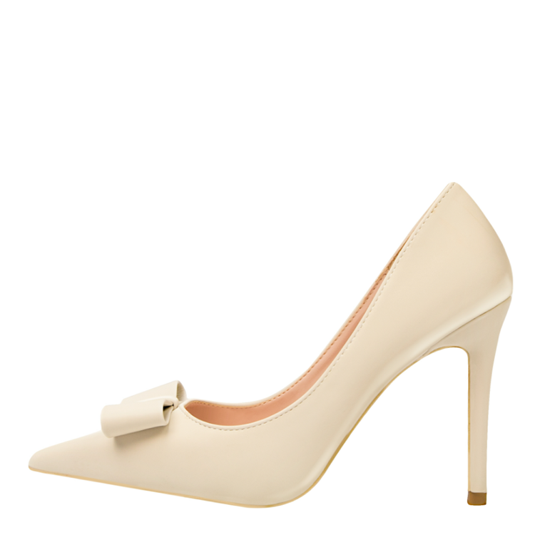 Thin Heel Suede Point Toe Bow Shoes Women Heels