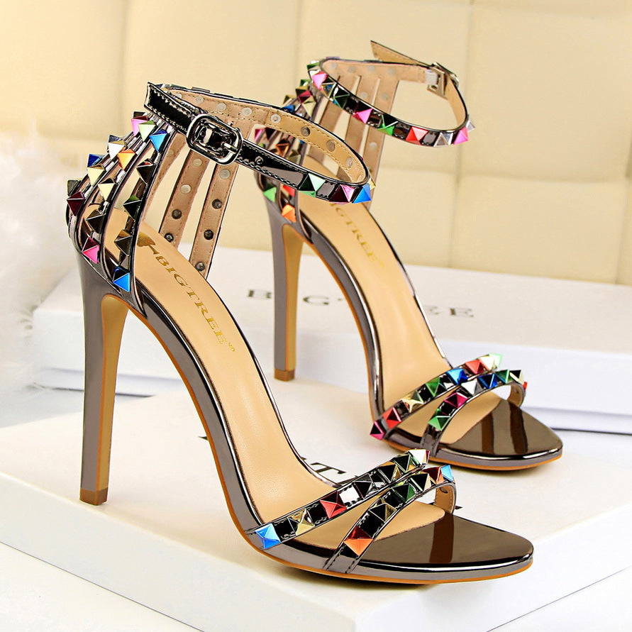 Famous Brands Heeled Sandals Sexy Sandalias Wedges Sandal Pointy Women's Pumps High Heels Shoes for Women